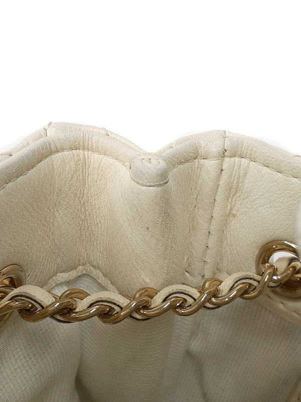 Chanel Matelassé Mini Chain Blanc