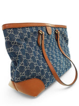 Gucci Ophidia GG Denim & Leather Tote view 3