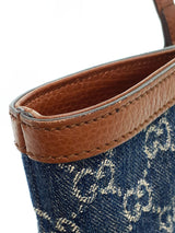 Gucci Ophidia GG Denim & Leather Tote view 8