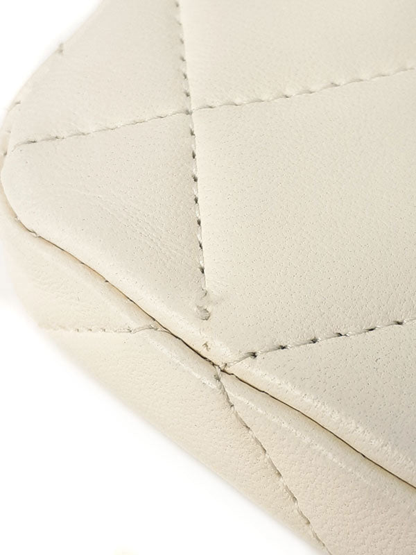 Chanel Matelassé Mini Chain Blanc — view 7