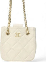 Chanel Matelassé Mini Chain Blanc view 1