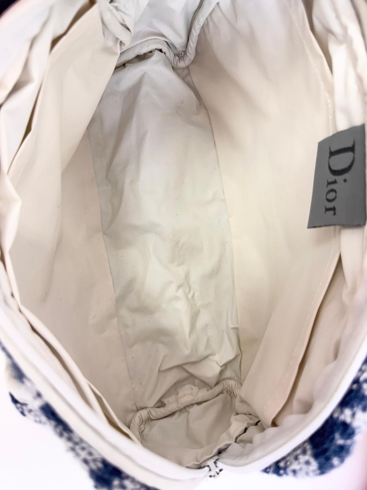 Dior Trotter Pile Boston Bag Blue - Detail 5 — view 6