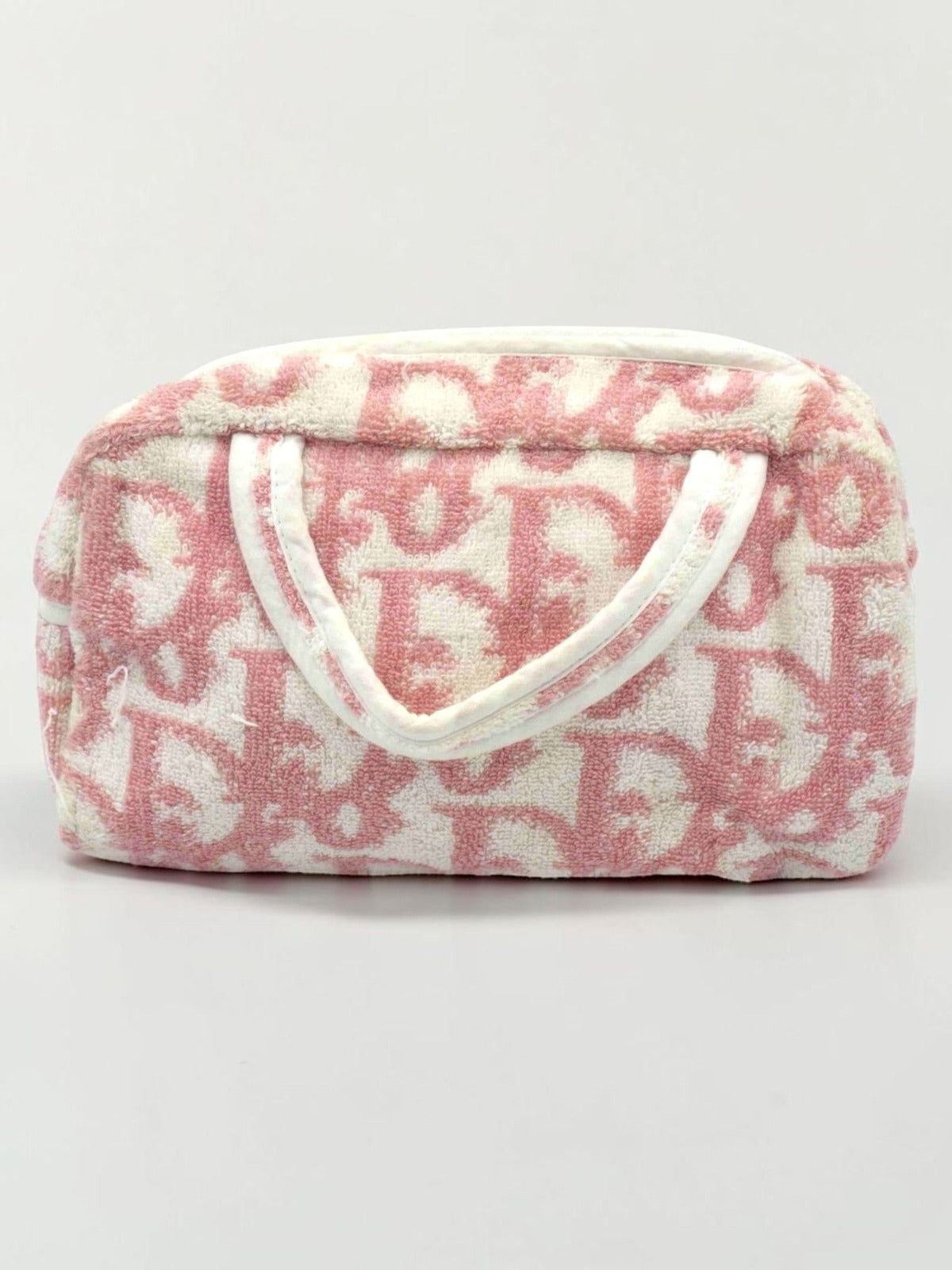 Christian Dior Trotter Pile Handbag Pink - Front View — view 1