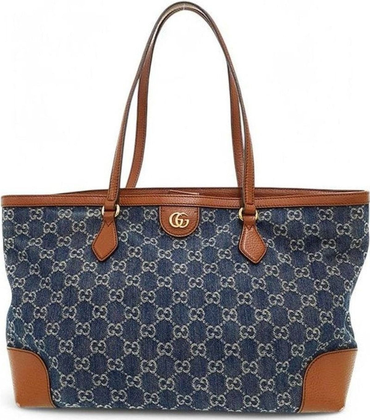 Gucci Ophidia GG Denim & Leather Tote — view 1