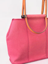Hermes Herbag Cabas Rouge - Side Angle View view 2