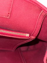 Hermes Herbag Cabas Rouge - Interior Pocket Close-up view 14