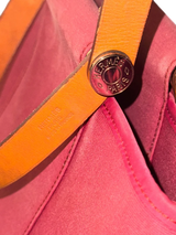 Hermes Herbag Cabas Rouge - Handle Attachment view 9