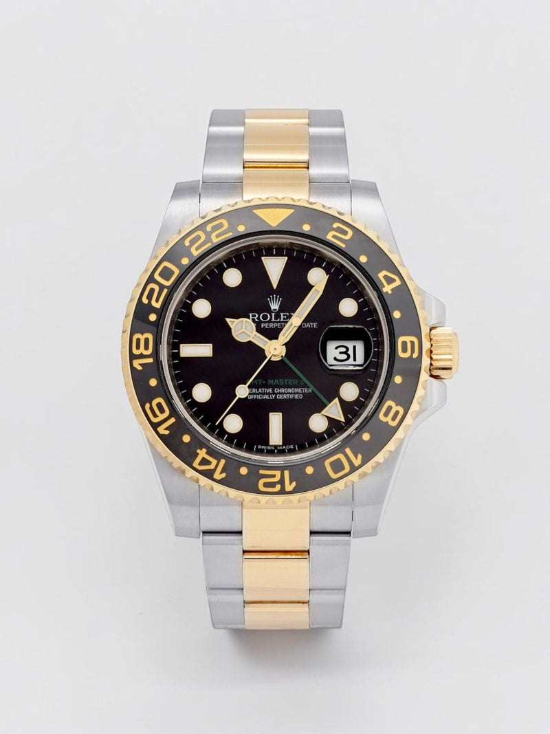 Rolex GMT-Master II 116713LN Two-Tone Black - Front View