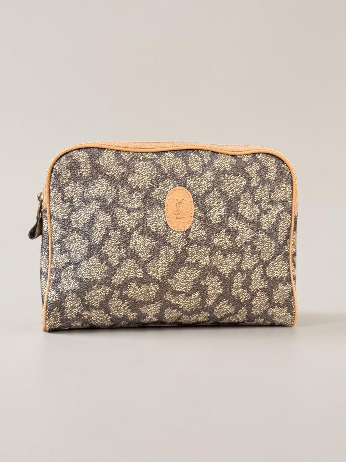 Yves Saint Laurent YSL Monogram Clutch - Front View — view 1